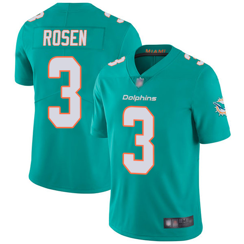 Nike Miami Dolphins #3 Josh Rosen Aqua Green Team Color Men Stitched NFL Vapor Untouchable Limited Jersey->miami dolphins->NFL Jersey